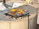 Rosenstein & Söhne Mobiler Grillrost mit Erdspieß, 36 x 36 cm
