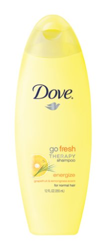Dove Go Fresh Energize Therapy Shampoo, 12-Ounce Bottle (Pack of 3) by Fresh Lemongrass