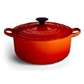 Le Creuset Cast Iron Round Casserole, Volcanic, 18 cm