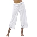 Gilligan & O&rsquo;Malley&reg; Eyelet Cropped Pants - White