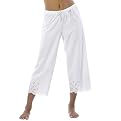 Gilligan & OMalley® Eyelet Cropped Pants - White