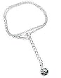 Sterling Silver 9.5" Enamel Charm Dangle Chain Anklet