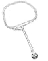 Sterling Silver 9.5" Enamel Charm Dangle Chain Anklet