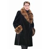 Sable Trimmed Sheared Mink Fur Jacket by Jackets