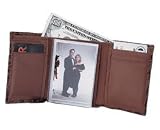 Budd Leather European Crocodile Bidente TriFold Wallet