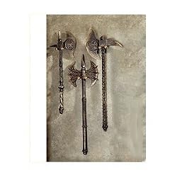 Medieval battle axe french gothic pick axe double sided axe