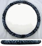Blue Cheetah Animal Print Steering Wheel Cover