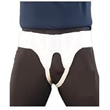 AT Surgical Double Inguinal Hernia Belt Support Truss Brace White Medium