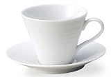 グラシア　プレーン　切立コーヒーカップ＆ソーサー　白い食器