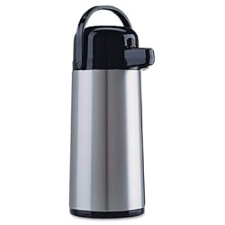 Coffee Pro Direct Brew/Serve Insulated Airpot with Carry Handle, 2.2 L, Stainless Steel
