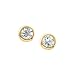 14K Yellow Gold 3 MM Cubic Zirconia Children's Earring Studs