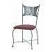 Art Chair Seat Type: Fabric - Sampler Latte, Finish: Black, Seat Back Theme: Wine