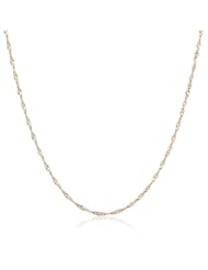 18k Yellow Gold 1.3mm Singapore Chain Necklace