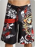 Ed Hardy Tiger Trance Boardshorts Black