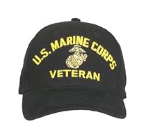 9266 Black US Marine Corps Veteran Low Profile Cap