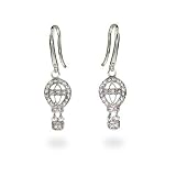 Eve's Addiction Sterling Silver CZ Hot Air Balloon Earrings