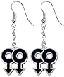 Gay Symbol Silver Tone Pewter Earrings