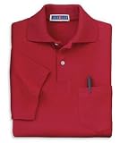 JERZEES - Jersey Knit Sport Shirt with Pocket with SpotShield True Red-M