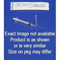 MONOJECT SoftPack 1 cc/ml Insulin Syringe w/ 25g x 5/8" Detachable Needle, Sterile - Case of 500