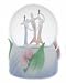 Beautiful Water Globe / Snow Globe Three Girls Happy Together with Tulips and 18 Note Movement