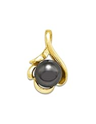 Tahitian Black Pearl Pendant in 14K Yellow Gold (8-9mm)
