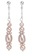 Sterling Silver Pink Freshwater Cultured Pearl Drop Earrings
