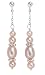 Sterling Silver Pink Freshwater Cultured Pearl Drop Earrings