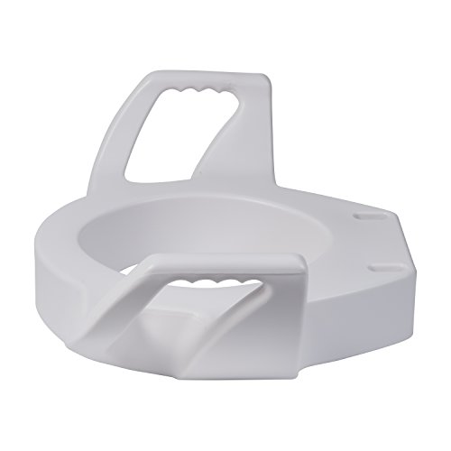 DMI Raised Elevated Toilet Seat Riser with Arms and Mounting Bolts