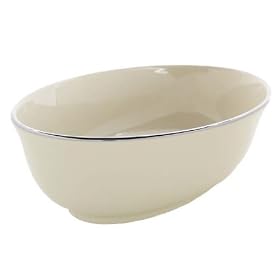 Lenox Maywood Platinum Banded Ivory China Open Vegetable Bowl by Lenox China