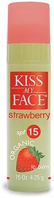 Kiss My Face Organic Lip Balm, Strawberry SPF 15, .15 oz