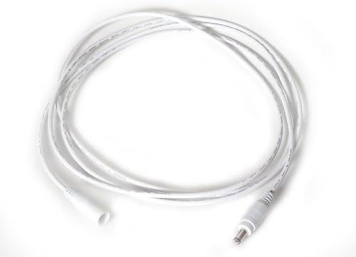 Extension Wire w/ Barrel Connectors, 2 Meter Length. White