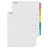 OneStep Index System, Numbered 1-12 Tabs, Multi-Color, 12 Tabs/Set CRD61218