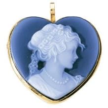 Genuine Agate Heart Shaped Cameo Pendant by Fred Meyer Jewelers