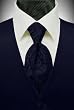 Midnight Blue Solid Satin Vest with Coordinating Tapestry Tie