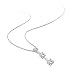 3 Diamond Pendant 1/4 ct. in 14K White Gold with Chain (Higher Quality) image 3