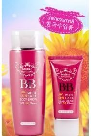 Set Korea BB MT. Professional White Sun Care Facial Cream SPF 50 PA+++ & Body Lotion SPF 60 PA+++ (Set of 2)