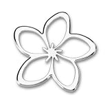 Tropi-Cals - Plumeria Flower Chrome Emblem Decal
