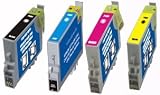 1 Set of 4 Ink Cartridges for Epson Stylus Photo RX420 RX425 R240 RX520 R245 Compatibles T551 T552 T553 T554 by PCArena