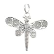 Filigree Dragonfly Pendant in Sterling Silver, #8138