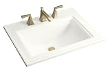 KOHLER K-2337-8-0 Memoirs Self-Rimming Lavatory with Stately Design, White