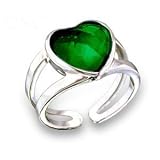 Jewelry - Heart Emerald Swarovski Crystal Ring SZ 5