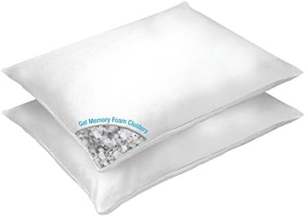 Homedics Memory Foam Gel Cluster Pillow / Micro Fiber Cover- 26" x 20" - 2 Pack