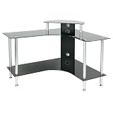 Gothenburg Black Corner Desk Computer Workstation