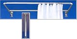 IMAGE OF D-shaped Shower Rod Set w/ Ceiling Brace - Polished Chrome
