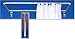 D-shaped Shower Rod Set w/ Ceiling Brace - Polished Chrome