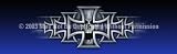 Iron Cross Blue rear window graphic