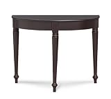 Carolina Cottage Georgia Half-Round Table, Antique Black