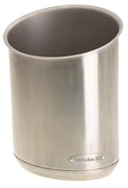Calphalon Pantryware Oval Utensil Container, Stainless Steel