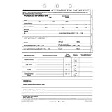 Applications For Employment, 8-1/2x11, White, 50 Sets/Pad REDM66026NR