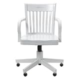 Madison Swivel Office Chair - Antique White